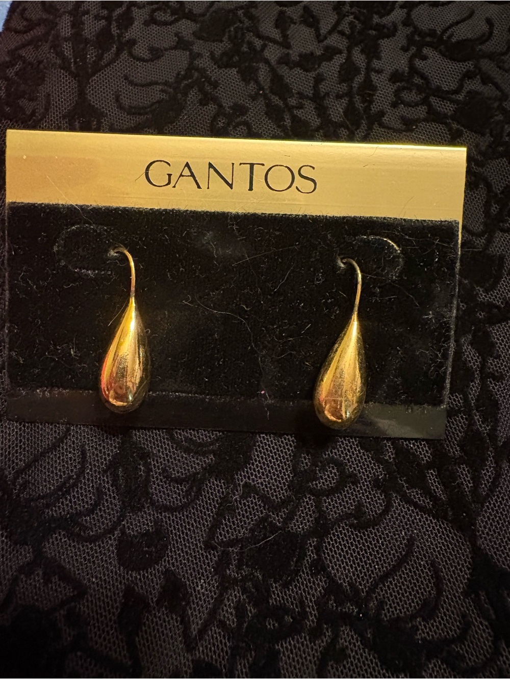 💍3 for $15💍 Vintage Gantos Gold Teardrop Drop Earrings
